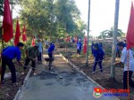 Đoàn trường THPT Cẩm Bình xây dựng đường vào nhà cho mẹ Việt Nam anh hùng