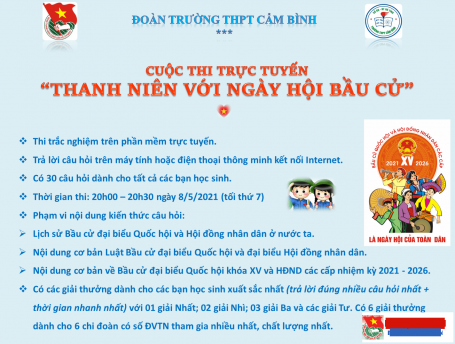 Trường THPT Cẩm Bình tổ chức thành công cuộc thi trực tuyến "Thanh niên với ngày hội bầu cử""