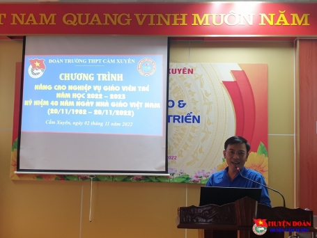 Trường THPT Cẩm Xuyên tổ chức Chương trình Nâng cao nghiệp vụ cho giáo viên trẻ