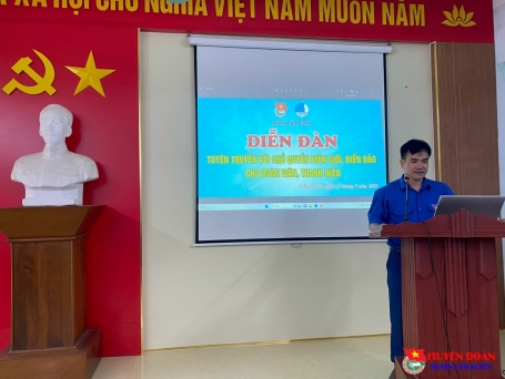 Huyện đoàn Cẩm Xuyên phối hợp với đoàn trường THPT Hà Huy Tập tổ chức Diễn đàn Tuyên truyền với chủ quyền biên giới, biển đảo cho Đoàn viên, Thanh niên